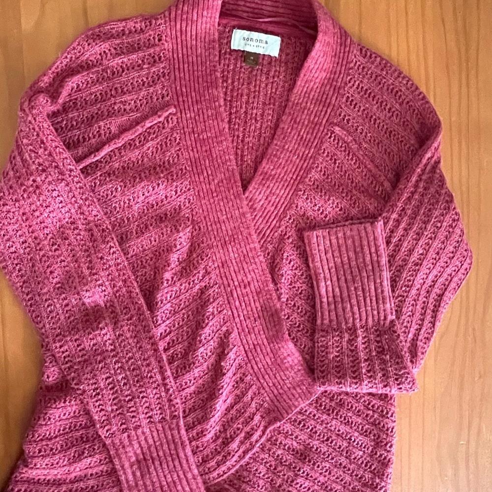 Sonoma trapeze swing open front cardigan